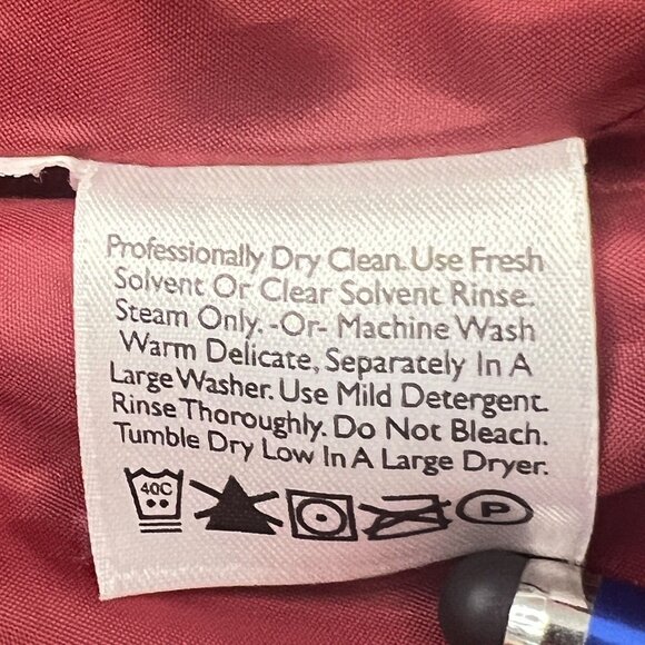 EDDIE BAUER Puffer Vest Goose Down Red EB700 Zip Pockets Outerwear Womens Large - Picture 15 of 16